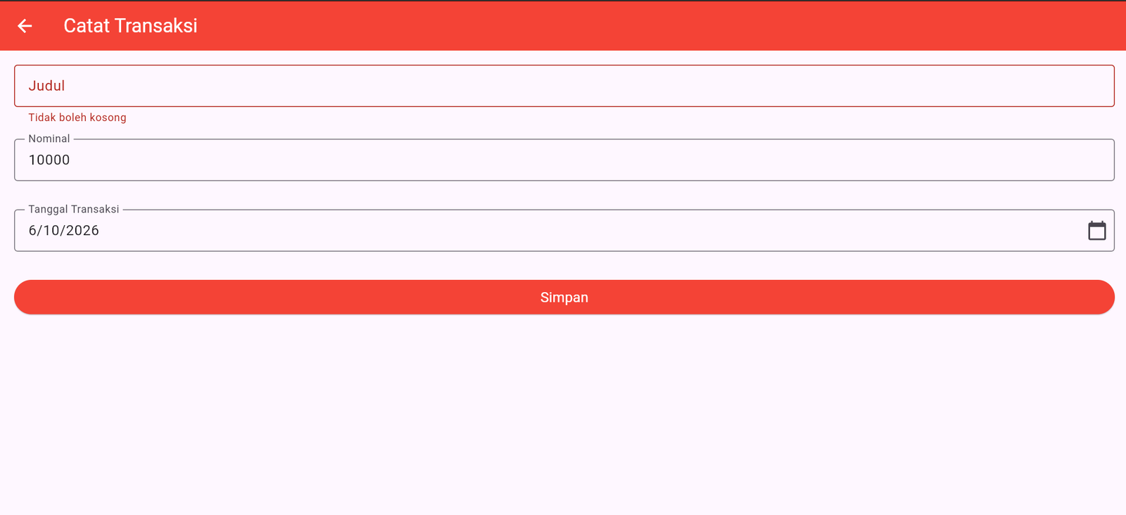Form Transaksi Praktikum 4